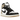 Air Jordan 1 Retro High OG Latte baskets vue latérale en cuir beige et blanc avec Swoosh noir, lacets assortis et semelle blanche