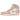 Air Jordan 1 Retro High OG Washed Pink baskets vue latérale avec empiècements en cuir blanc et rose pastel ainsi qu'une semelle intermédiaire blanche.