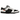 Nike SB Dunk Low TIGHTBOOTH baskets vue latérale avec empeigne texturée noir et blanc, détails orange et semelle extérieure noire