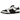 Nike SB Dunk Low TIGHTBOOTH baskets vue latérale avec empeigne en daim noir et blanc texturé, pointe orange contrastante et semelle extérieure blanche.