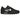 Nike Air Max 90 Slawn Black baskets en vue latérale, avec une combinaison de panneaux en cuir et textile noirs et l'unité Air visible classique au talon.