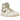 Baskets Air Jordan 1 Retro High OG Craft Vibrations Of Naija vue angulaire avec panneaux blanc cassé, texture à motifs et détails marron