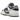 Nike SB Dunk Low HUF New York City baskets en vue latérale avec empeigne en cuir blanc, détails bleu marine, graphique au talon et Swoosh