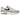 Baskets Nike Air Max 1 Platinum Tint Dark Obsidian vue latérale avec mesh blanc, renforts gris clair, swoosh bleu foncé et unité Air visible