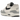 Nike Air Max 1 Platinum Tint Dark Obsidian baskets en vue latérale avec empeigne en mesh gris clair, détails bleu foncé et semelle Air.