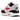 Nike Air Max 1 Chili 2.0 baskets vue latérale élégante avec mesh blanc, panneaux en daim gris, détails rouges vibrants et semelle intermédiaire blanche.