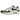 Nike Air Max 1 White Black Medium Olive baskets en vue latérale avec empeigne en mesh blanc, détails vert olive et swoosh noir.