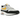 Nike Air Max 1 White University Gold baskets vue latérale avec empeigne blanche, garde-boue jaune, logo swoosh et unité Air visible sur la semelle.