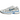 Nike P-6000 Metallic Platinum Photo Blue baskets vue latérale avec détails argentés, empeigne en mesh et swoosh et semelle bleu vif.
