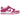 Nike Dunk Low Active Fuchsia baskets vue latérale dans un coloris blanc et rose vif avec semelle classique et logo swoosh fuchsia