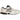 Nike Zoom Vomero 5 Phantom Light Iron Ore baskets en vue angulaire avec tige en mesh crème, détails gris et semelle en caoutchouc texturée