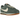 Nike Cortez Vintage Vintage Green Gum baskets vue latérale avec empeigne en daim vert, logo swoosh blanc et semelle gomme classique