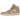 Air Jordan 1 Mid SE Legend Light Brown baskets vue sous un angle montrant des tons marron clair, des superpositions en daim, lacets blancs et semelle