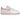 Nike Air Force 1 Low '07 Bubblegum baskets vue latérale classique avec empeigne en cuir blanc et détails Swoosh roses sur la semelle