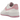Nike Air Force 1 Low '07 Bubblegum baskets vue latérale avec empeigne en cuir blanc, détails roses et semelle classique