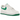 Nike Air Force 1 Low 07 White Malachite baskets de profil avec une tige en cuir blanc, un swoosh vert et une semelle classique