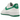 Nike Air Force 1 Low 07 White Malachite baskets vue sous angle avec empeigne en cuir blanc et logo swoosh vert