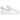 Nike Air Force 1 Low 07 White Ghost baskets vue en angle avec empeigne en cuir blanc, détails Swoosh gris et semelle blanche classique