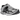 Nike Zoom Vomero 5 Metallic Silver Black baskets vue latérale angulaire montrant la tige en mesh argenté et le Swoosh Nike noir sur le côté