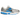 Nike Zoom Vomero 5 Photo Blue baskets vue de profil classique. Empeigne en mesh blanc avec détails Photo Blue vifs et semelle extérieure robuste.