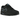Nike Air Max 90 Black University Blue baskets vue latérale avec empeigne noire, détails bleu université et unité Air visible dans la semelle blanche.