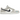 Nike Dunk Low White Grey Navy Aqua Mini Swoosh baskets en vue angulaire classique avec détails gris, swoosh bleu marine et semelle blanche