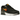 Nike Air Max 90 Spray Paint Swoosh Black University Gold baskets vue latérale avec empeigne en cuir noir, swoosh jaune style graffiti et unité Air