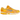 Nike Zoom Vomero 5 Yellow Ochre baskets vue de profil inclinée avec une empeigne en mesh respirant, des détails synthétiques et une semelle amortissante.