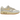 Nike Air Max 1 Crepe Light Bone baskets vue latérale dans des tons clairs avec Swoosh texturé, renforts en daim et semelle extérieure en crêpe