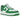 Nike Air Force 1 Low '07 Kelly Green Patent baskets vue latérale avec empeigne en cuir verni vert brillant, lacets blancs et semelle blanche assortie