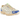 Nike P-6000 Athletic Department Coconut Milk Medium Blue baskets en vue latérale avec un style rétro, mesh beige et détails en cuir bleu