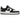 Nike Air Force 1 Low QS Terror Squad Blackout baskets vue latérale avec empeigne en cuir noir et blanc, lacets assortis et semelle intermédiaire blanche.
