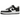 Nike Air Force 1 Low QS Terror Squad Blackout baskets vue latérale avec empeigne en cuir noir et blanc, semelle en caoutchouc assortie et lacets