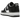 Baskets Nike Air Force 1 Low QS Terror Squad Blackout vue latérale avec empeigne en cuir blanc, détails noirs et logo TS brodé au talon.