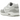 Baskets Nike Air Max 1 Light Smoke Grey vue latérale avec empeigne en daim gris, semelle intermédiaire blanche et unité Air visible