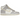Nike Dunk High Coconut Milk Oxygen Purple baskets vue latérale avec empeigne crème, swoosh violet et semelle intermédiaire blanche classique