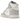 Nike Dunk High Coconut Milk Oxygen Purple baskets vue latérale avec tige couleur crème, détails violets et semelle en caoutchouc