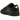 Air Jordan 1 Low Method of Make Black Metallic Gold baskets vue latérale angulaire avec empeigne en cuir noir, détails dorés et semelle blanche