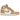 Air Jordan 1 Retro High OG Praline baskets vue de profil avec panneaux en cuir marron clair, lacets blancs et semelle intermédiaire blanche