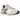 Nike V2K Run Summit White Light Orewood Brown baskets vue latérale avec empeigne en mesh blanc crème, détails métallisés et semelle intermédiaire épaisse