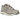 Nike P-6000 Light Iron Ore baskets en vue angulaire avec tige en mesh gris, détails en cuir superposés, semelle blanche et logo Swoosh iconique.