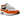 Nike Air Max 1 Monarch baskets vue latérale avec empeigne en mesh blanc, empiècements en daim orange, logo Swoosh emblématique et unité Air visible