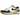 Nike Air Max 1 Athletic Department University Gold baskets en vue latérale avec des détails jaune doré, une base blanche et l'unité Air visible.