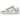 Nike Dunk Low Light Silver Corduroy baskets en vue latérale avec une texture en velours côtelé gris clair, semelle intermédiaire blanche