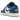 Air Jordan 1 Low SE Industrial Blue baskets vue latérale avec empiècements en cuir blanc et bleu, pointe perforée et logo Wings classique au talon
