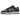Nike Dunk Low Black Cool Grey Volt Mini Swoosh baskets vue latérale avec empeigne noire et grise, détails vert volt et semelle blanche.