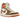 Air Jordan 1 Retro High OG SP Dusted Clay baskets profil latéral avec tige en daim rose, semelle intermédiaire blanche et swoosh marron.