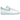 Nike Air Force 1 Low '07 White Aquarius Blue baskets vue latérale en cuir blanc avec détails bleus sur le swoosh, le talon et la semelle
