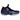 Nike Air Foamposite One Galaxy baskets en vue sous angle avec motif galaxie multicolore, empiècement en cuir noir et semelle translucide