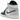 Air Jordan 1 Mid SE Oxidized Green baskets vue latérale avec panneaux en cuir blanc, détails verts et swoosh noir classique sur le côté.